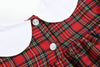 Christmas Plaid Colllared Ruffle Dress