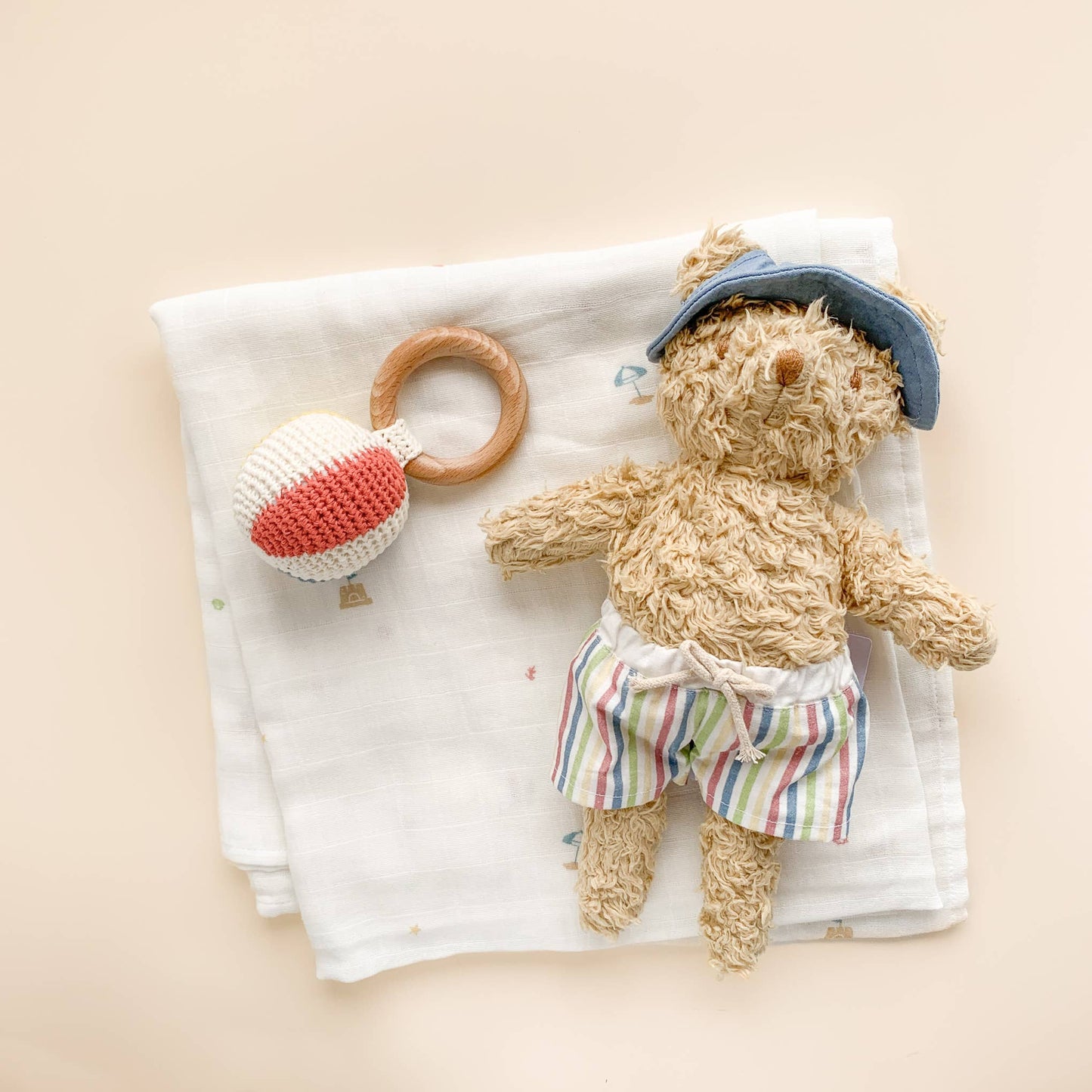 Organic Cotton Beach Ball Rattle