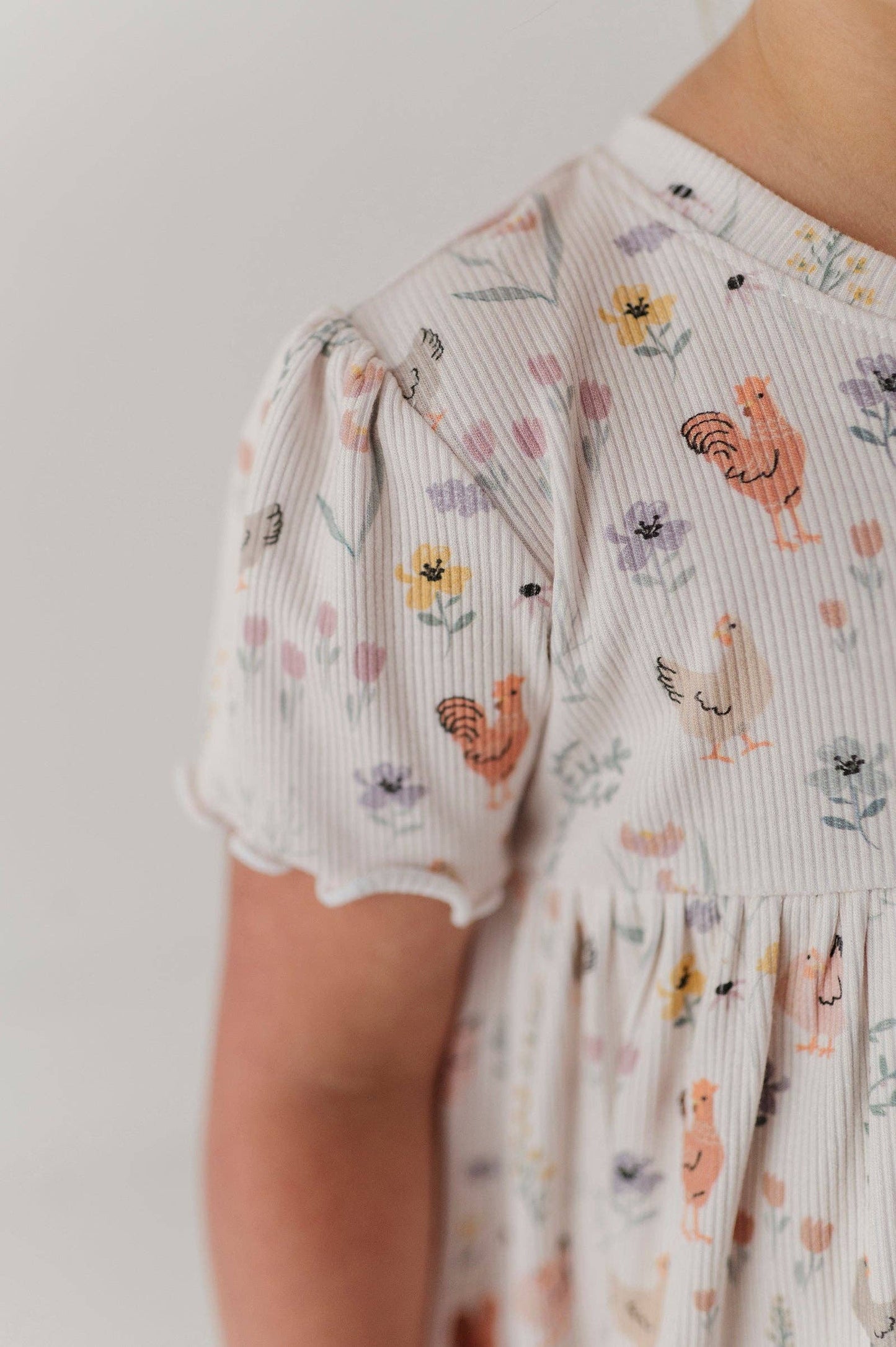 Bamboo Babydoll Set- Floral Chickens