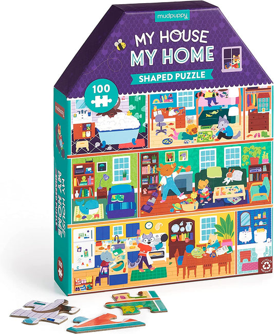 Puzzle 100 House Shaped My House, My Home