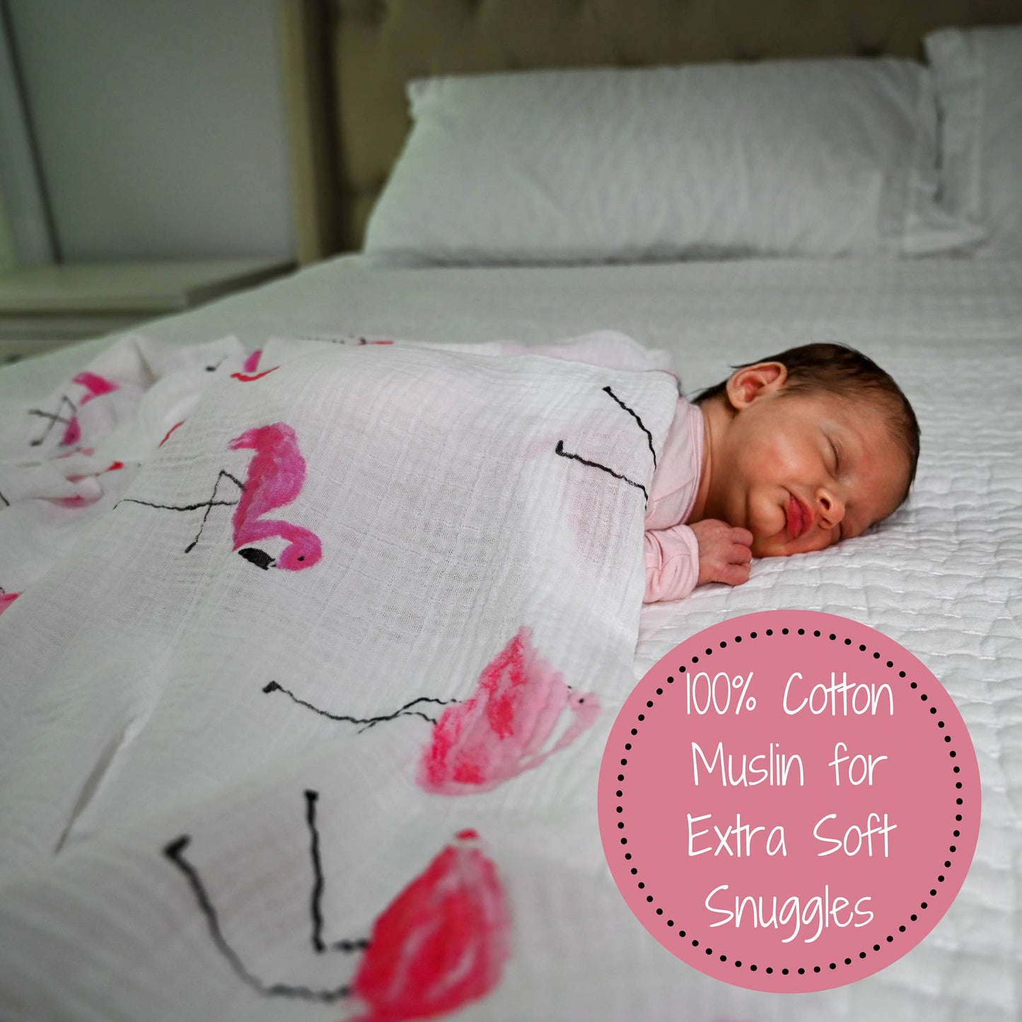 Baby Muslin Swaddle Blanket 47x47 Flamazing