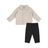 Oscar Linen Shirt With Pocket Embroidery & Pant (Organic)