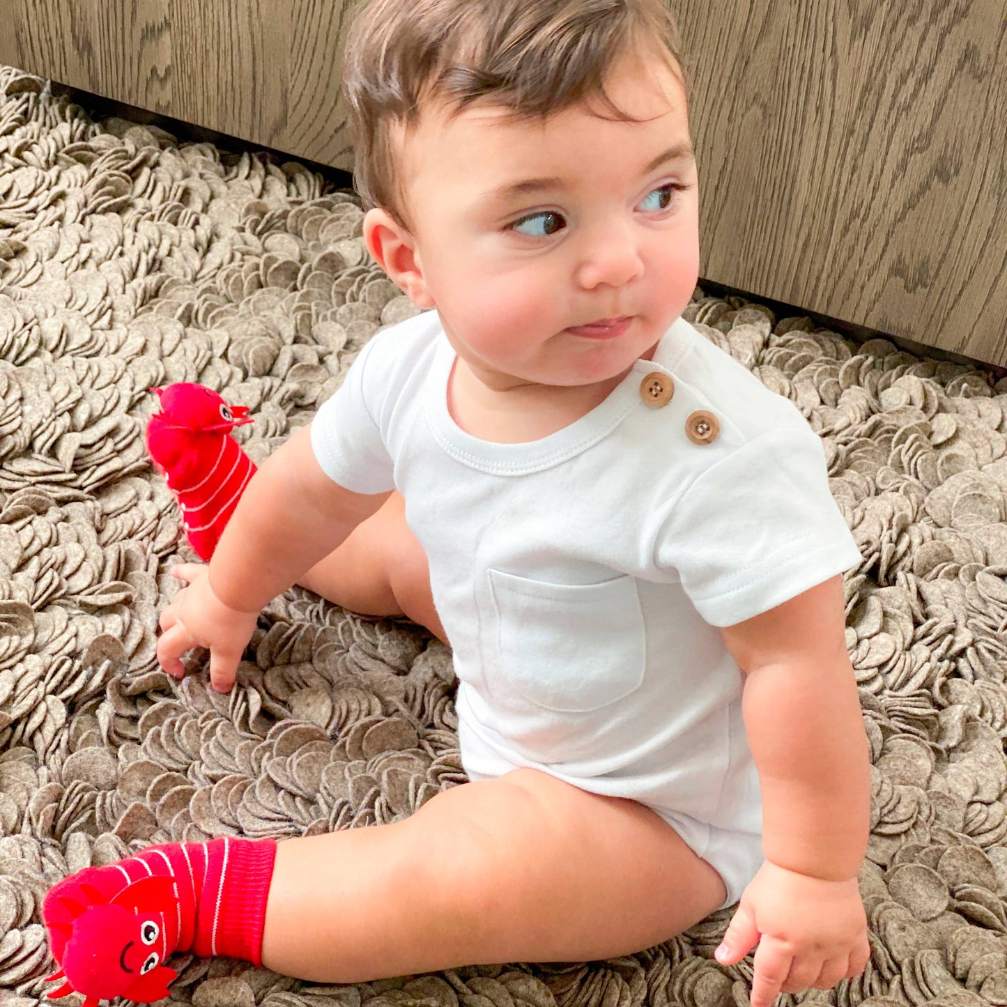 Rattle Socks- Red Crabby