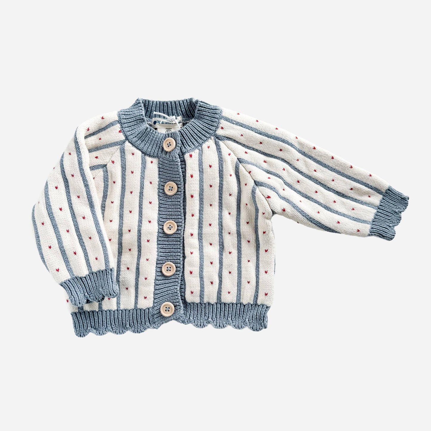 100% Cotton Stripe Cardigan