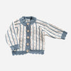 100% Cotton Stripe Cardigan