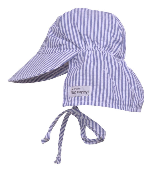 Kids UPF 50+ Girls and Boys Original Flap Hat with Ties