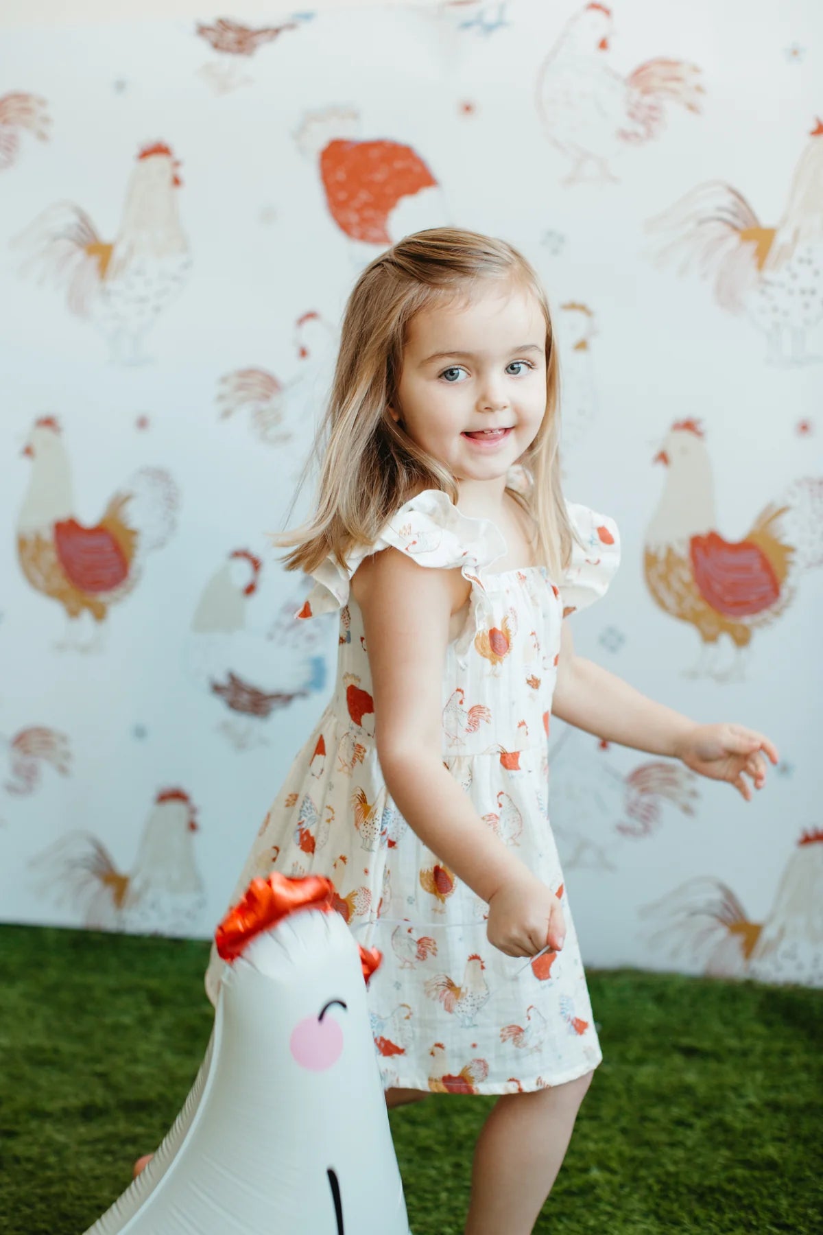 Organic Cotton Flutter Strap Dress