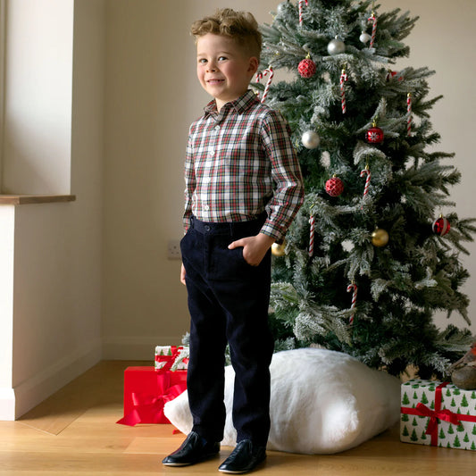 Rachel Riley Ivory Tartan Shirt