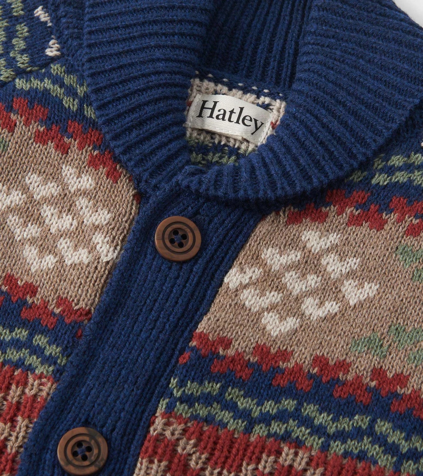 Vintage Fair Isle Shawl Collar Cardigan