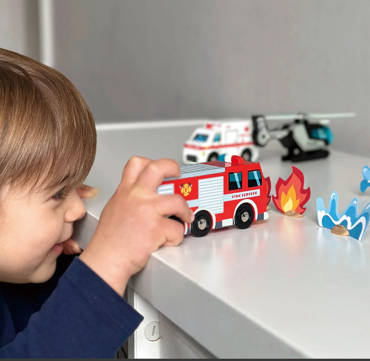 Solid Wood Emergency Vehicles