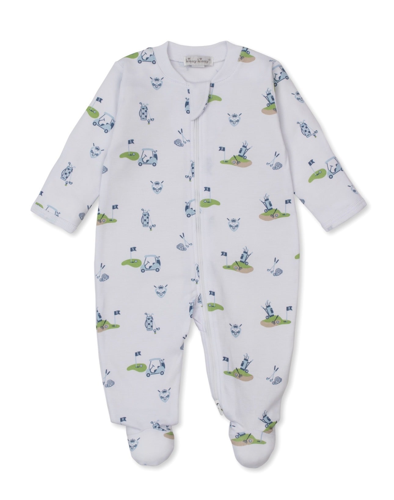 Pima Cotton Zip Footie- Golf Championship