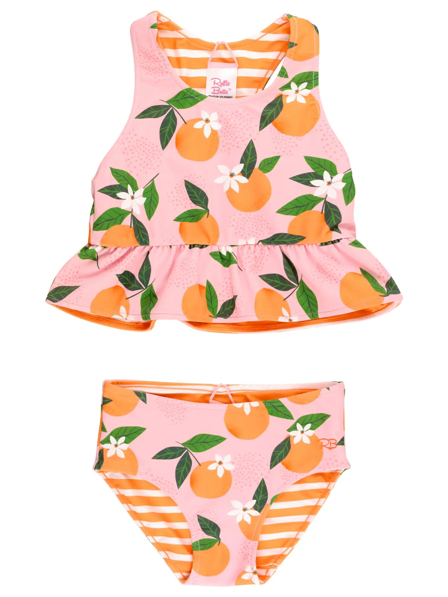 Orange You the Sweetest Reversible Peplum Tankini