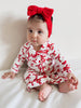 Organic Cotton Pointelle Lounge Set- Red Bows