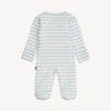 Organic Cotton Magnetic Footie- Blue Stripe