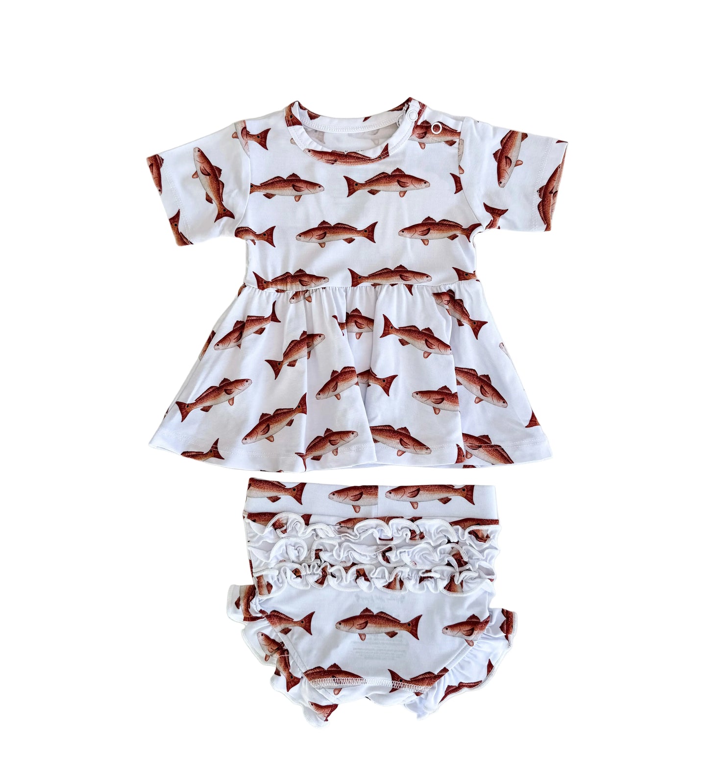 Bamboo Peplum Set- Redfish