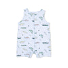 Bamboo Sleeveless Romper- Fishing