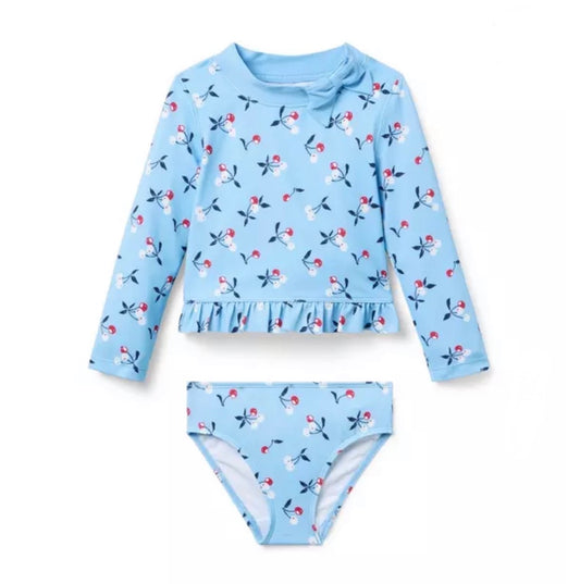 Cherry Rash Guard Swimsuit