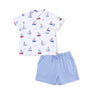 Polo with Shorts- Sailboats