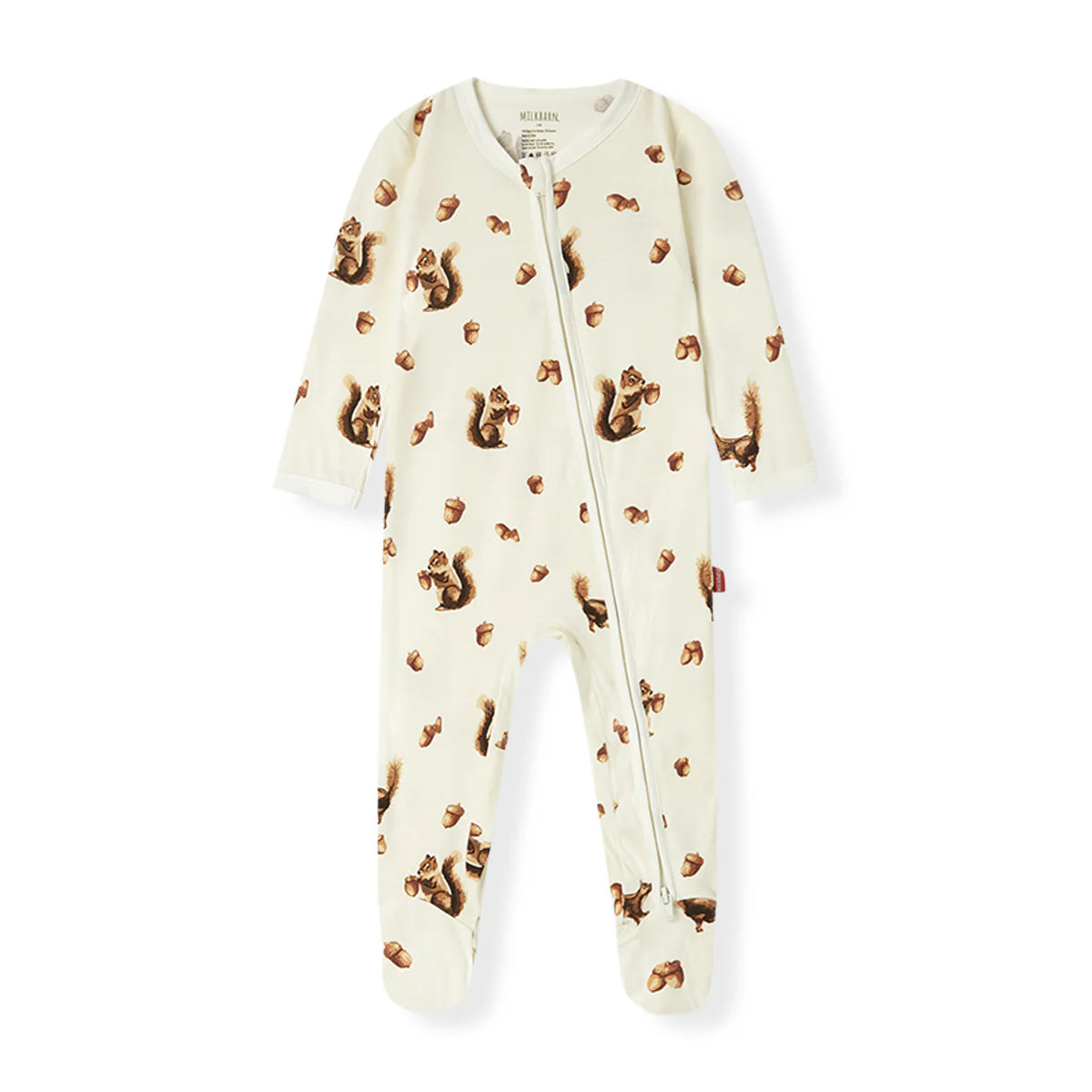Chipmunk Luxe Stretch Zipper Footed Romper