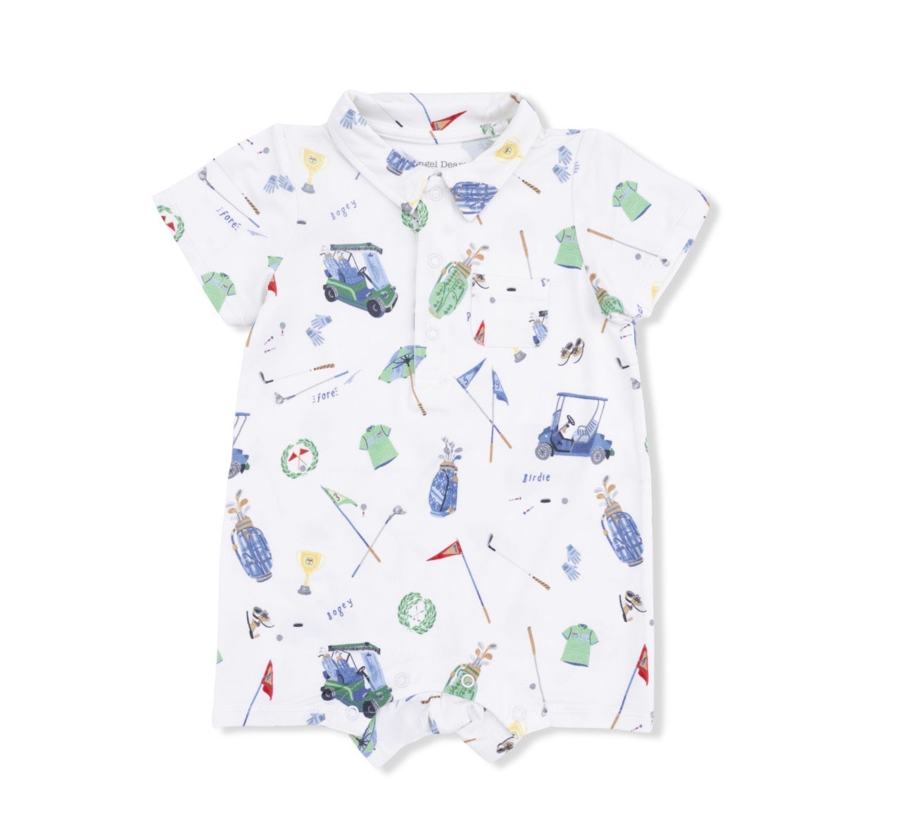 Bamboo Polo Romper- Golf Things