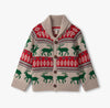 Winter Elk Shawl Collar Cardigan