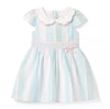 Striped Seersucker Collared Dress