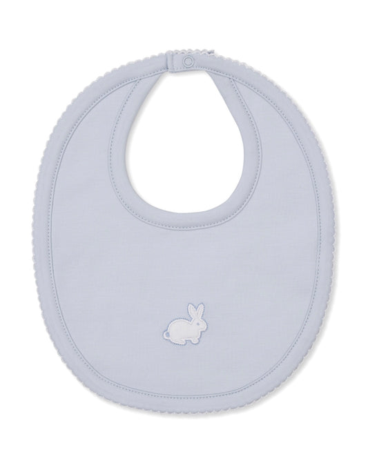 Pique Twin Bunny Bib- Blue
