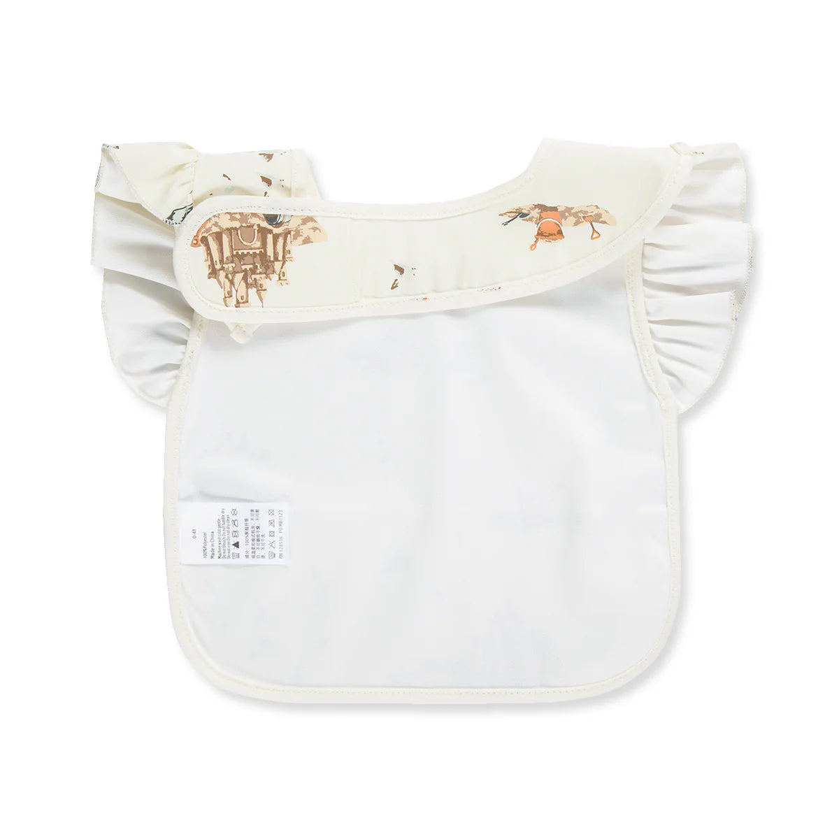 Sandcastle Ruffle Pocket Bib