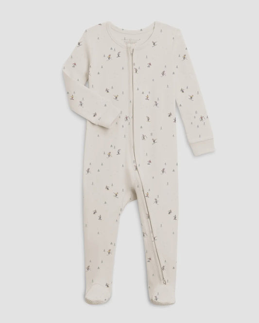 Organic Cotton Peyton Footed Sleeper - Skiers