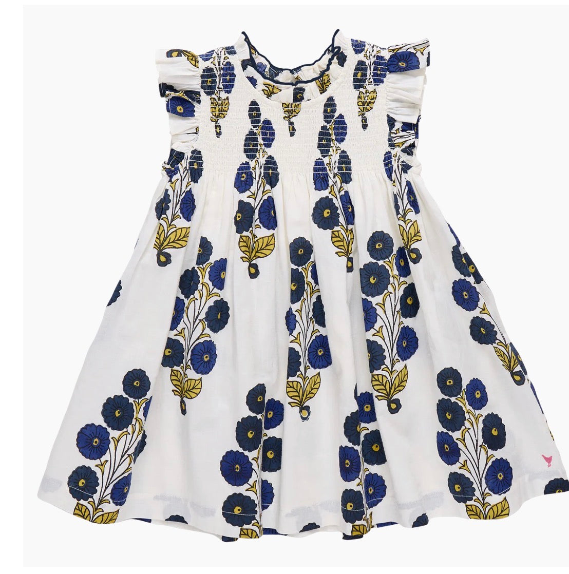 Stevie Dress - Navy Buttercup Floral