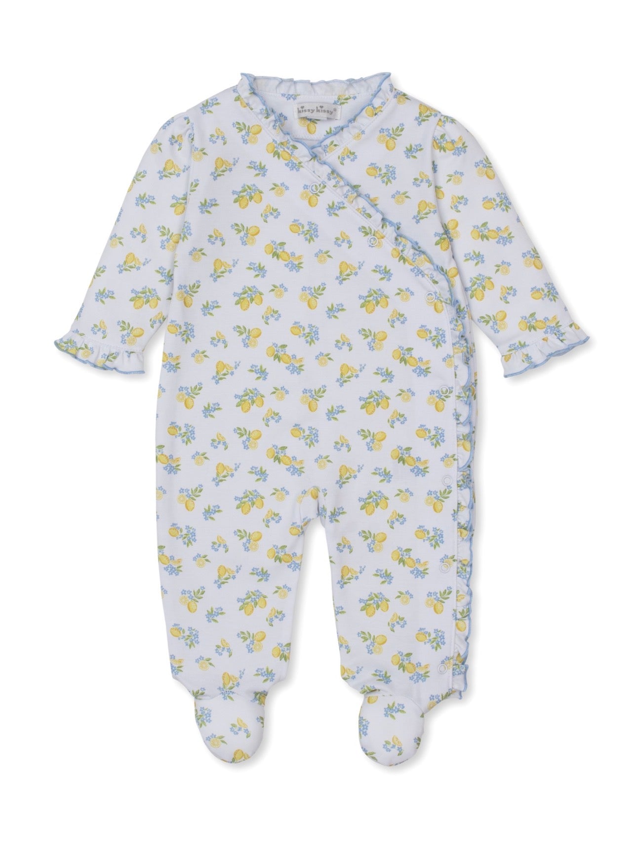 Pima Cotton Footie- Lemon Blossoms