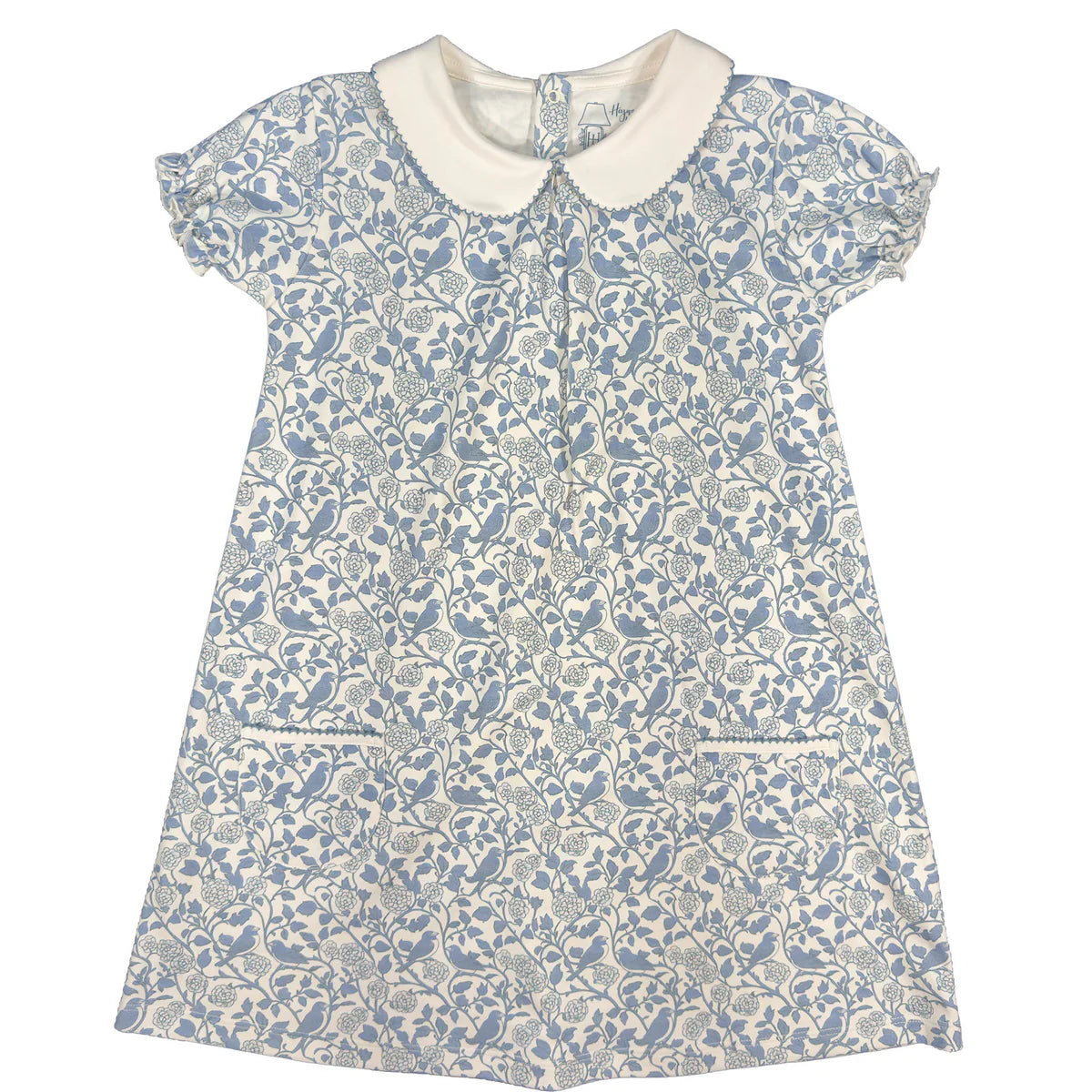 Pima Cotton Pocket Twirl Dress- Bird Vine
