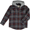 Plaid Woven Hooded Shirt