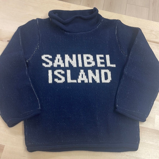 Sanibel Roll Neck Sweater- Navy