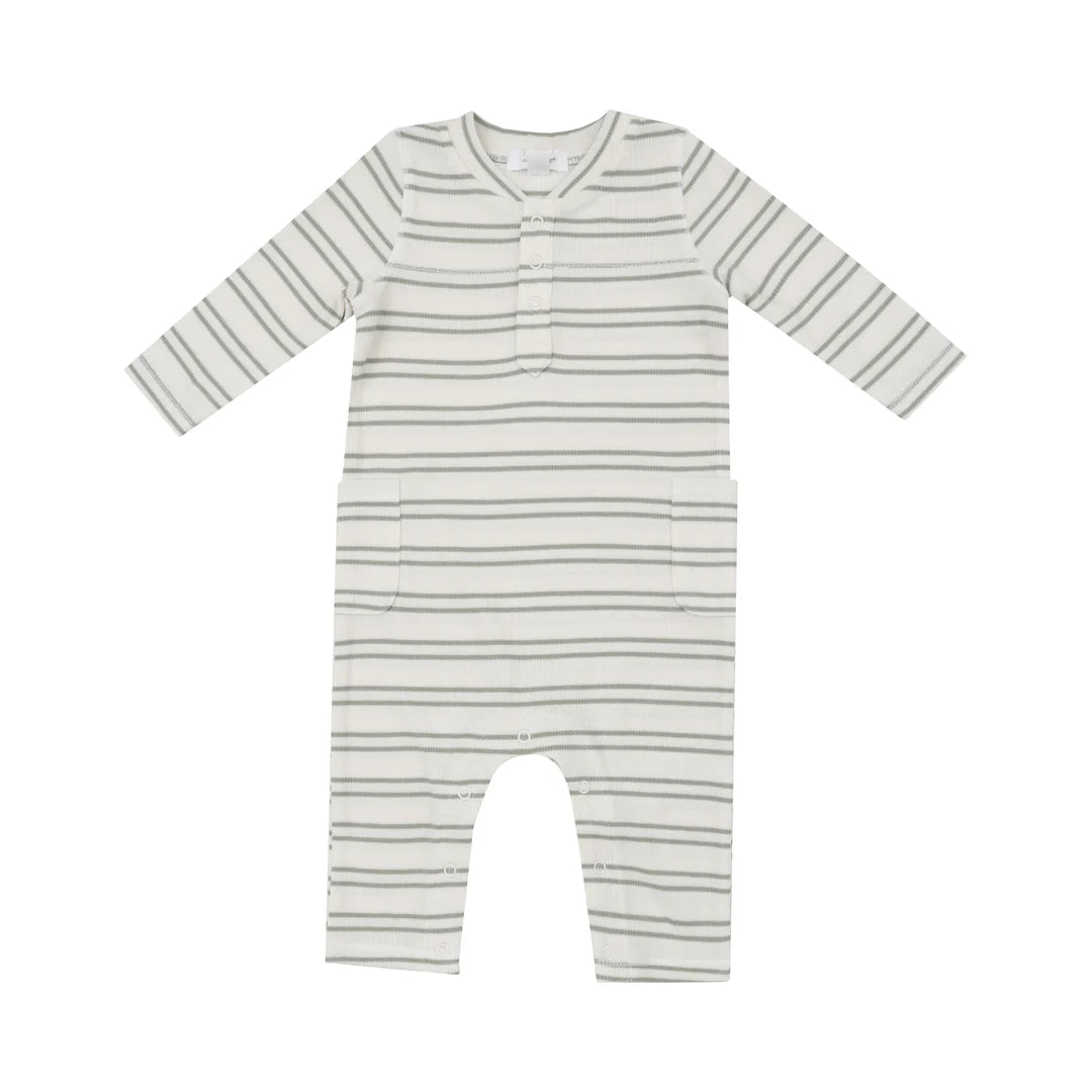 Modal Rib Stripe Romper