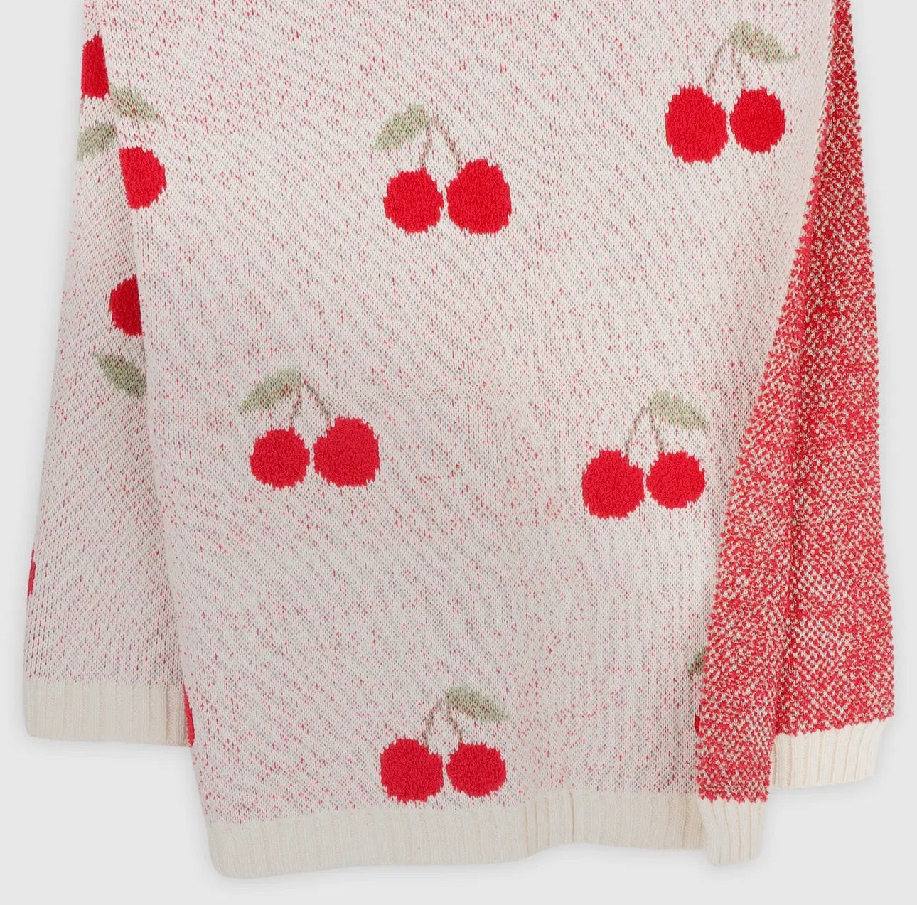 Organic Cotton Knit Blanket & Toy- Cherry