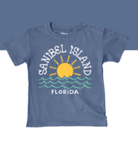 Sanibel Sun & Wave Tee Blue