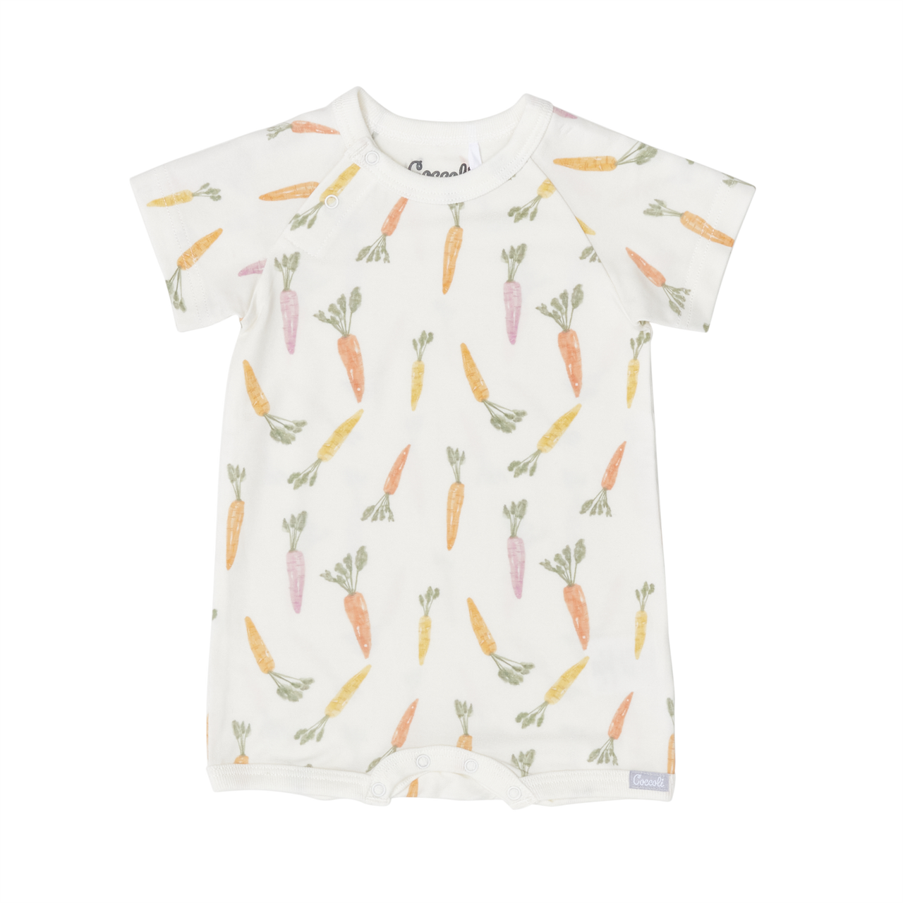 Coccoli Cotton-Modal Romper- Carrots