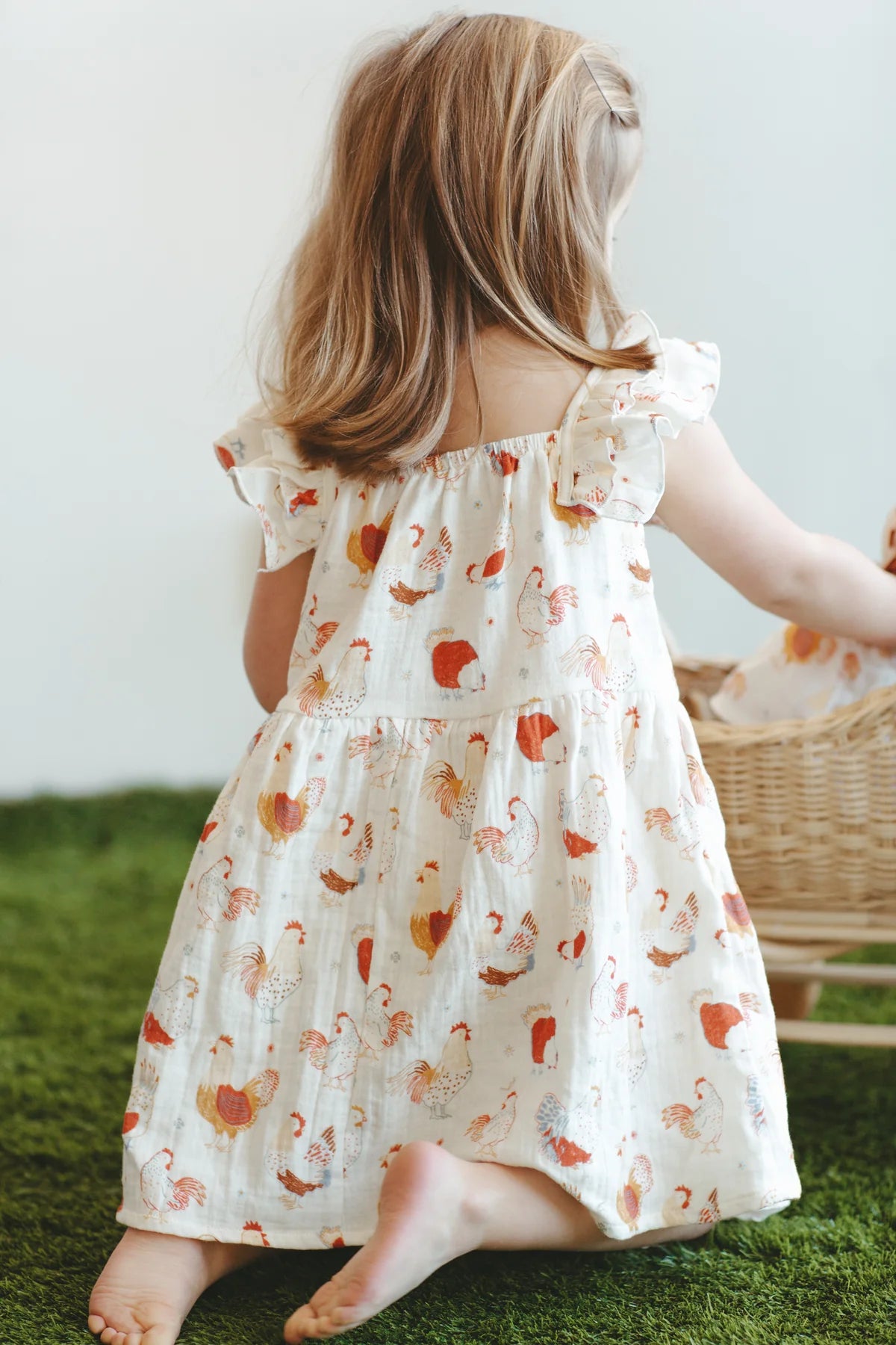 Organic Cotton Flutter Strap Dress