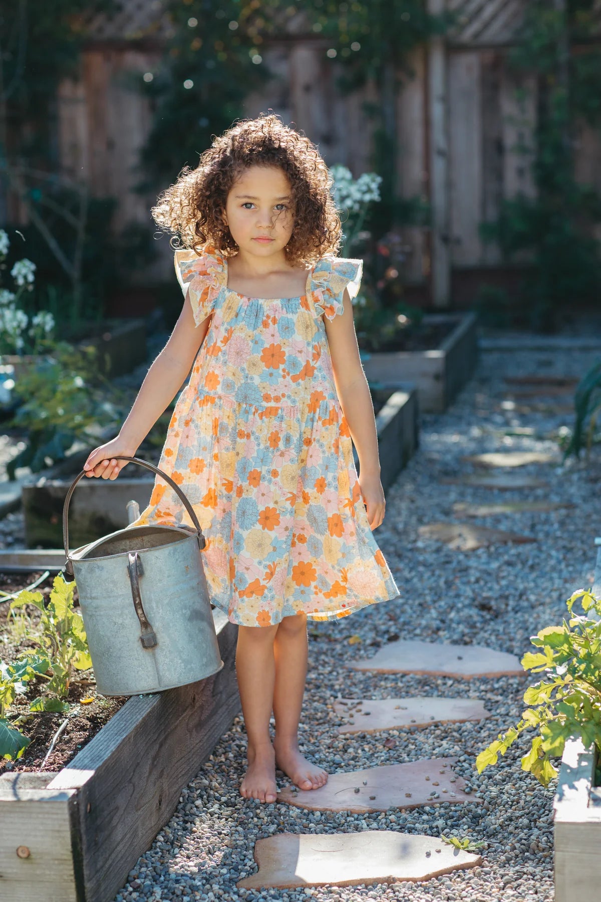 Organic Cotton Flutter Strap Dress