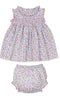 Pima Cotton Smocked Dress- Pastel Gardens