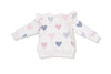 Organic French Terry Ruffle Sweatshirt Hearts