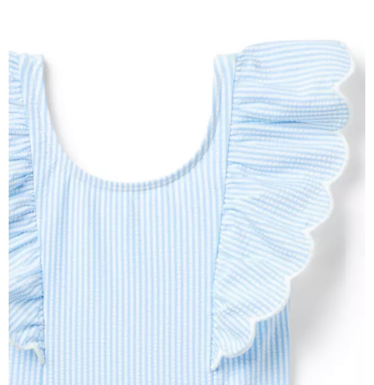 UPF50 Striped Seersucker Swimsuit