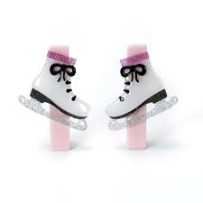 Ice Skate Hairclip Pair