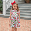 Pima Flutter Sleeve Dress in Strawberry Fields