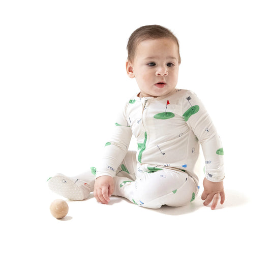 Bamboo Zipper Romper- All Fore Golf