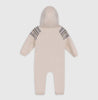 Organic Cotton Fair Isle Jacquard Sweater Knit Hooded Jumpsuit