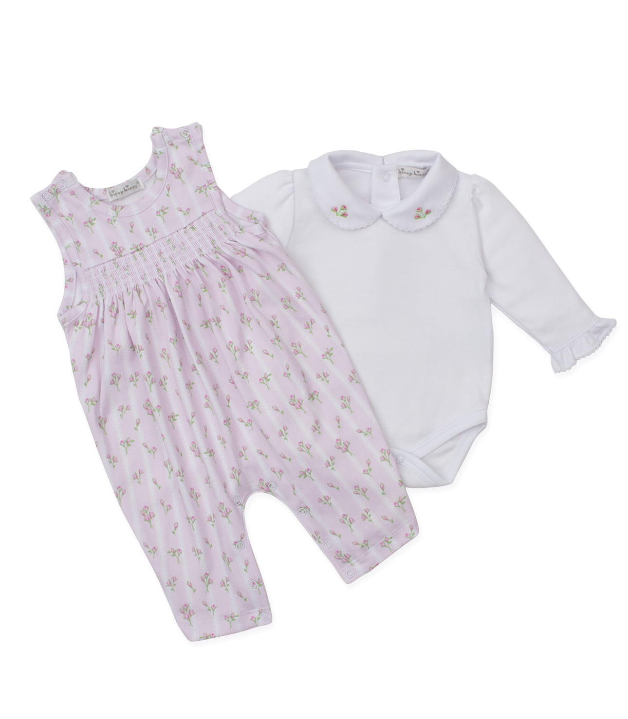 Ribbon Stripe Smock Overall