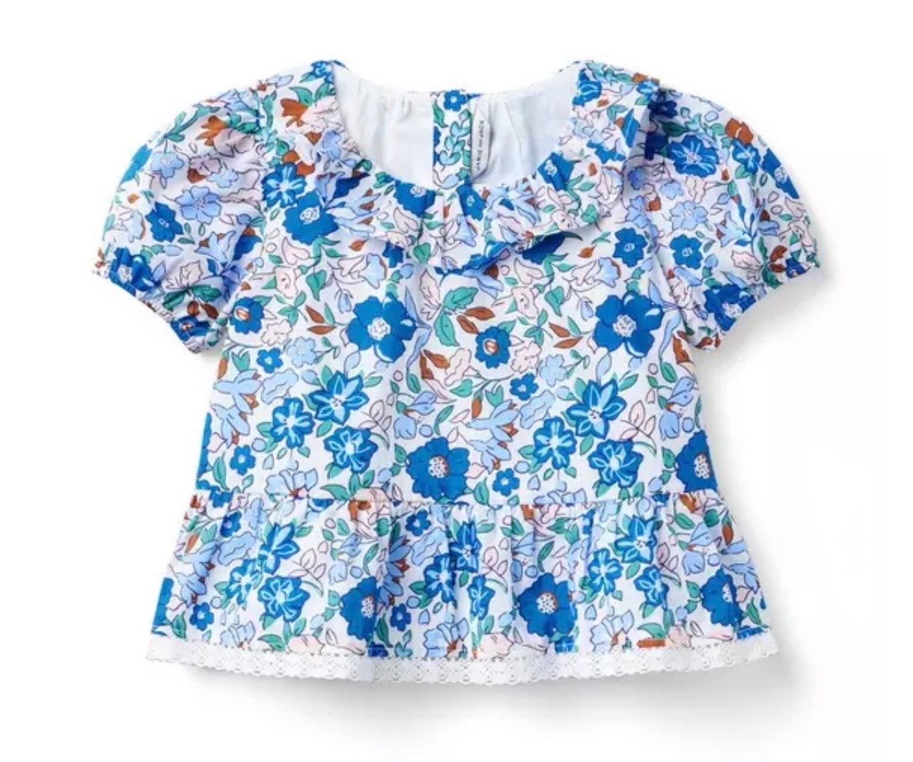 Floral Ruffle Peplum Top