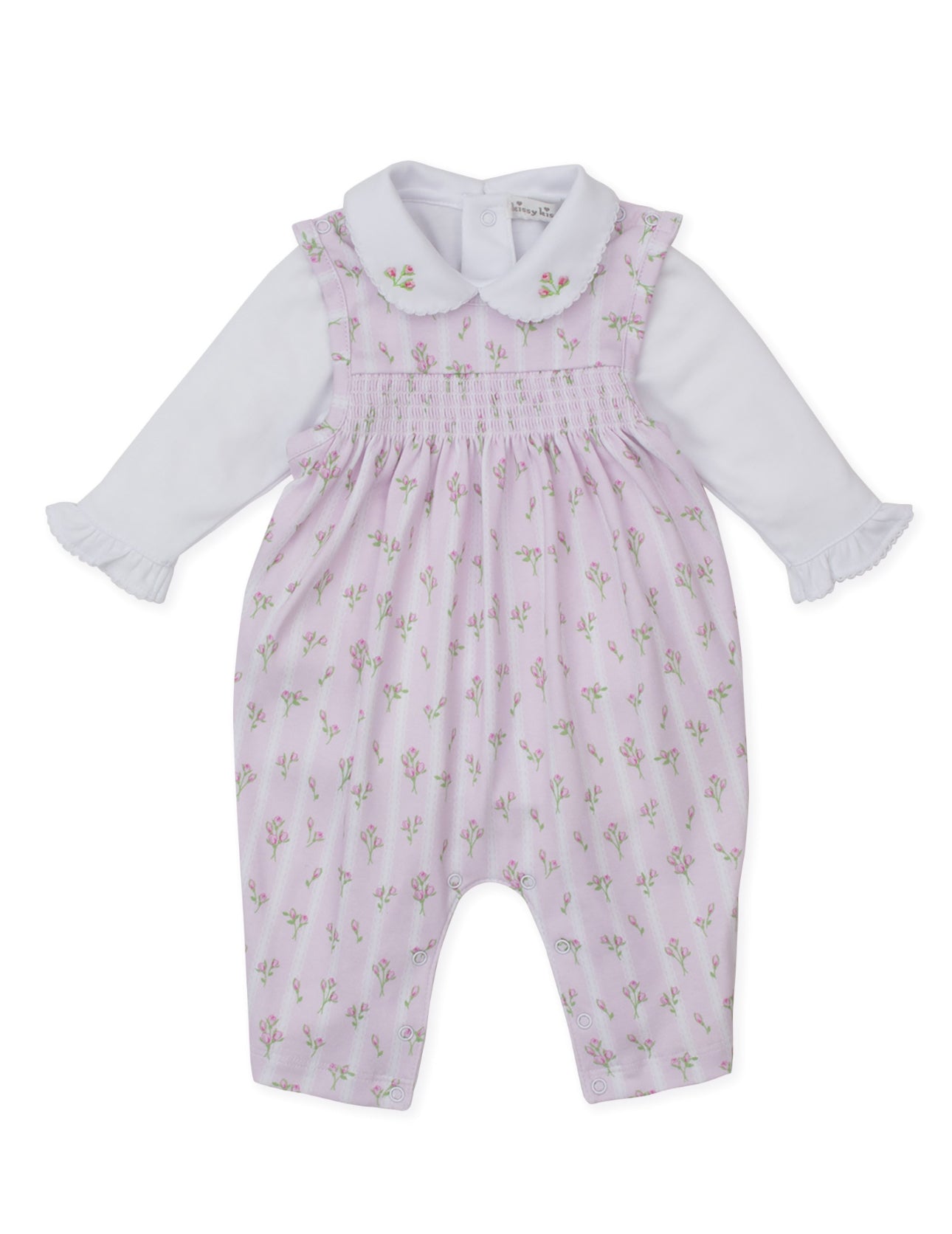 Ribbon Stripe Smock Overall